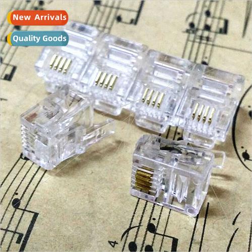 4-pole telephone crystal head RJ11 4-pole crystal head 6P4C