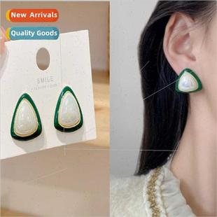 S925 silver pin French gentle geometric earrings earrings re