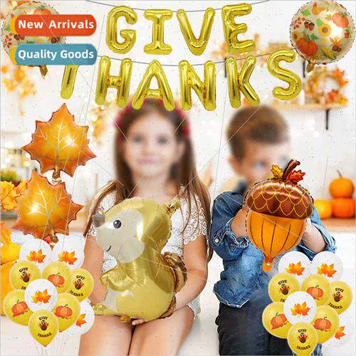 Balloons Thanksgiving Theme Party Decoration Squirrel Pineco