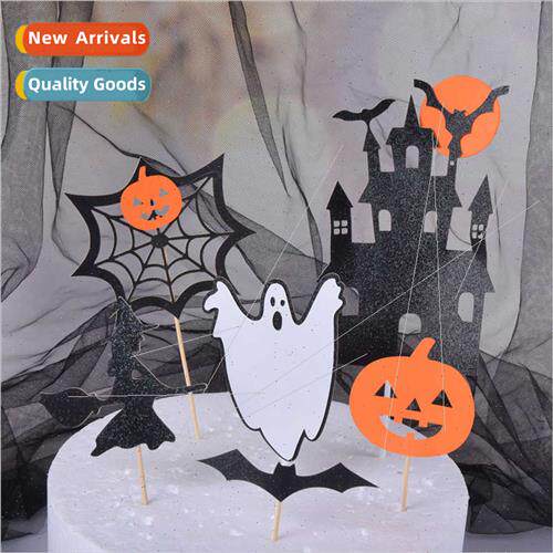 Halloween Black Bat Cake Insert Dress Up Spooky Castle Pumpk