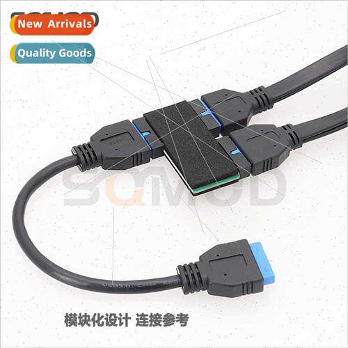 Computer motherboard USB3.0 extension cable 19 pin port Pci-