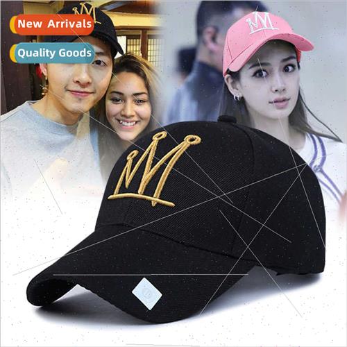 Korea crown embroidered duck tongue cap female letters baseb