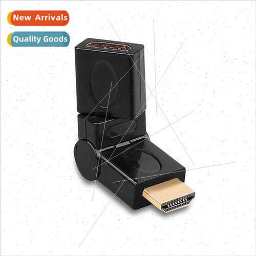 HDMI multi-angle rotary converter head male to female gold-p