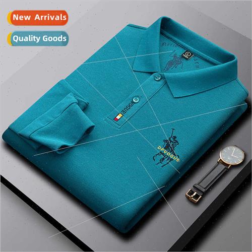 Autumn long-sleeved t-shirt men cotton Paul polo shirt lapel