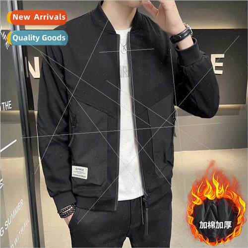 2023 fall new baseball clothing men pilot jacket Slim jacket