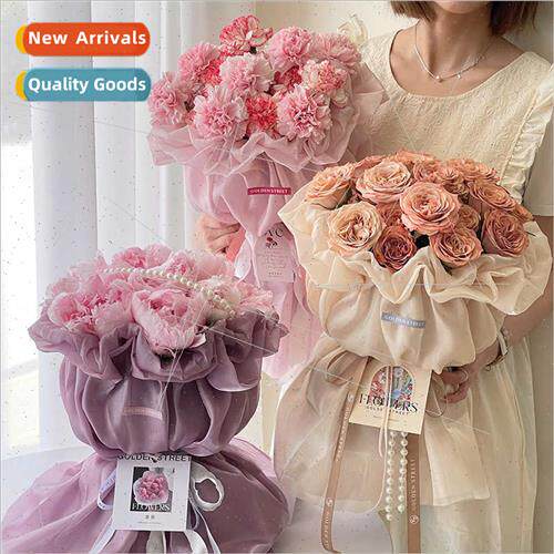 New mesh no-fold silk princess dress elastic wrap flower yar