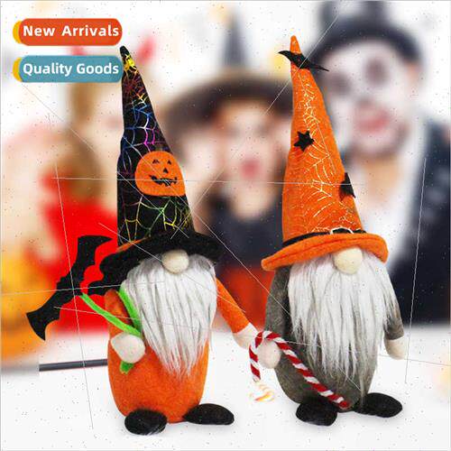 New Halloween Faceless Doll Bat Cane Standing Pose Doll Ghos