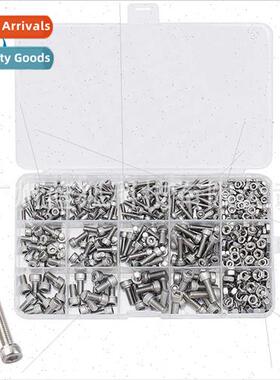 Screw Hex Nut Set 480pcs Stainless Steel Cylindrical Head He