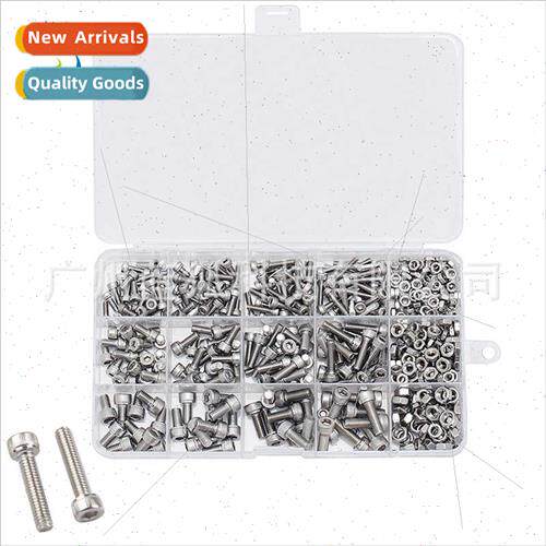 Screw Hex Nut Set 480pcs Stainless Steel Cylindrical Head He