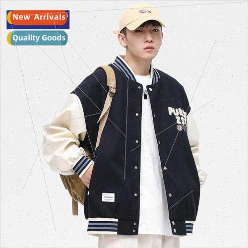 splicing color collision men casual jacket fall fashion nd b