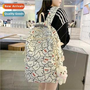 backpack ins love printing schoolbag cute Korean new Japan
