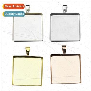 silver gemstone bracket square bottom patch s925 bot pendant