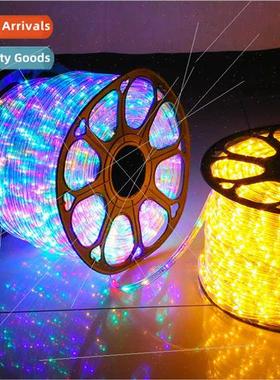 Rainbow tube led round two wire light string lights wh color