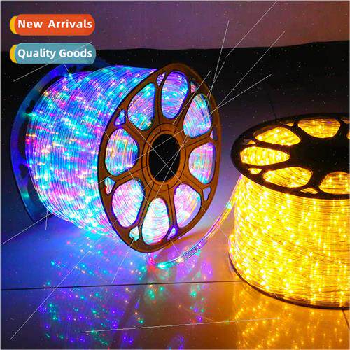 Rainbow tube led round two wire light string lights wh color