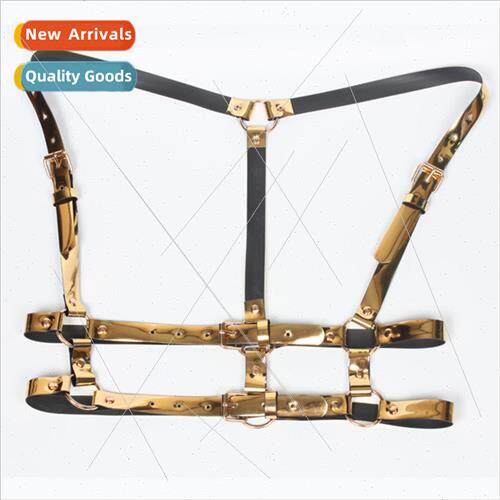 2018 new set dance runway  mirror PU leather back belt belt