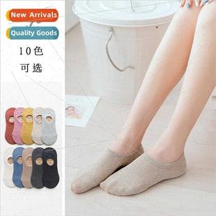 female summer Korean Candy boat socks thin summ color