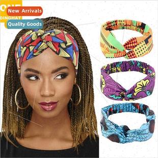 HeadbHat Elastic Hair Ethnic American Cross Tie Fas Printed