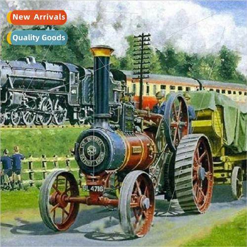 Diamond painting new DIY retro train full round diamond hand