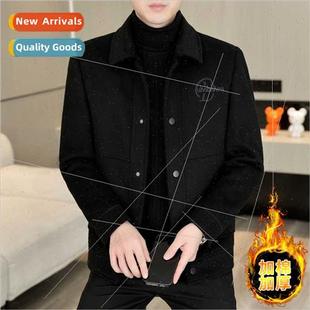 winter new wool jackets coa casual fall thickened Men cotton