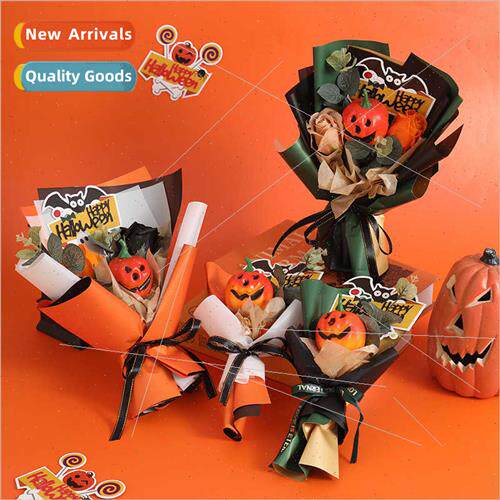 Halloween pumpkin ghost face finished hbouquet funny mini hb