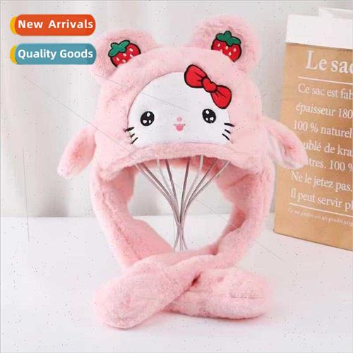 Children hats ears will move fall winter cute warm scarf ear