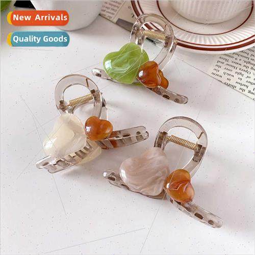hair clips simple fashion love heart grab clip girls go out