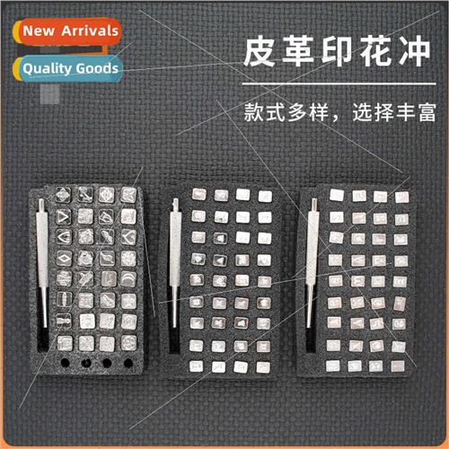 Numeric Alphabet Stamp Engraving Vegetable Tanned Leather Le