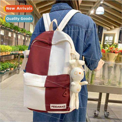 Shoulder bag Japan colour blocking backpack cute teenage gir