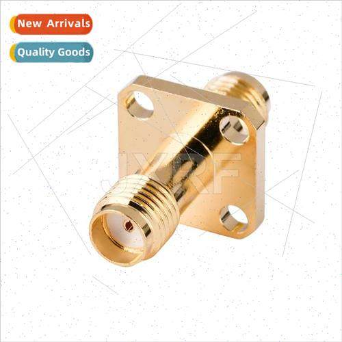 RF connector SMA female to SMA female 4-hole square plate RF