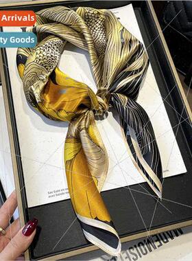 New goldfish peony flowers Chinese retro flowers silk scarf