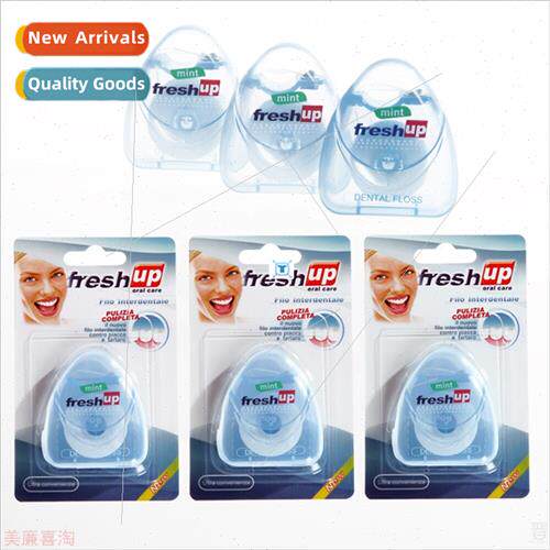 Portable 50M Micro Wax Dental Floss Interdental Brush Teeth