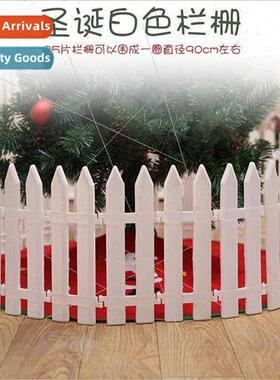 Christmas Tree Scene Decoration Fence Removable Whe PVC Fenc
