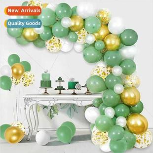 Latex Balloon Chain Vintage Avocado Green Set Bab Bean