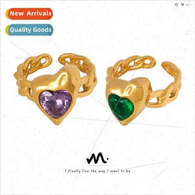 Europe new niche tanium steel gold-plated colorless hjewelry