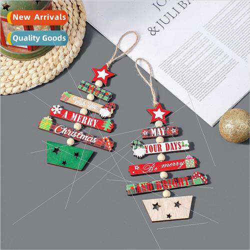 New Christmas wooden decorative pendant faceless old man han