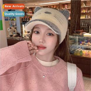 knted hundr hat Korean cap wool winter fall female cat Cute