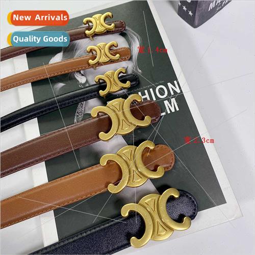 Cachet Belt Women Fashion Versatile Leather Jeans Su Jacket