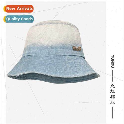 Korean  gradient washed cowboy fisherman hat children spring
