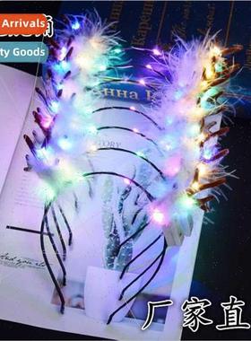 New light-emting antler hair bands Christmas headbconcert li