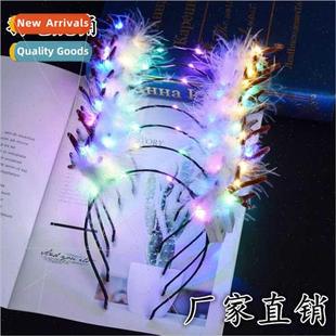 antler hair bands New headbconcert emting Christmas light