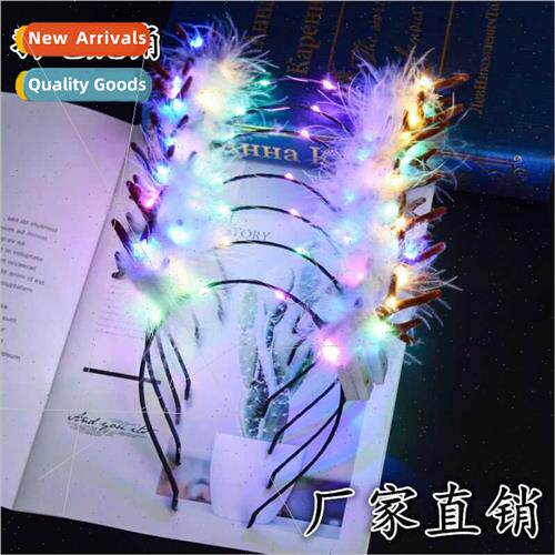 New light-emting antler hair bands Christmas headbconcert li