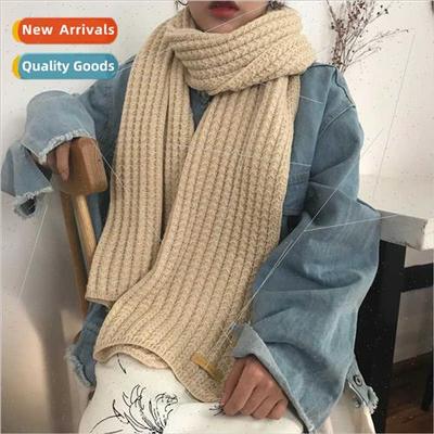 Ins Harajuku wind thick wool knted scarf female winter Korea