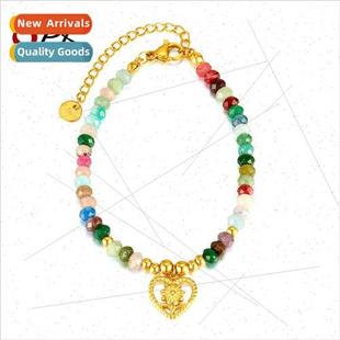 Steel Heart Small Europe Pendant Tanium Flower Dopam Fashion