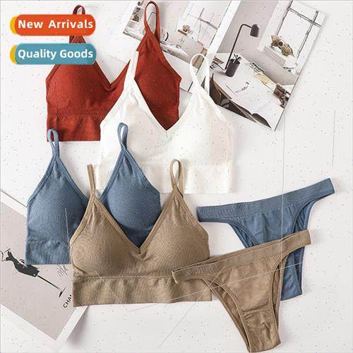 Seamless Bra Set Women Underwear Set Low Back Brassiere Crop