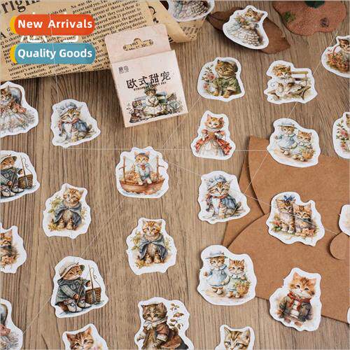 Europe sweet favor boxed stickers cute cartoon animals handb