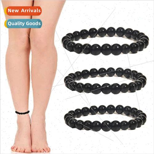 Black imation obsidian slimming anklet imation black onyx br