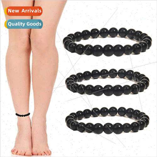 Black imation obsidian slimming anklet imation black onyx br