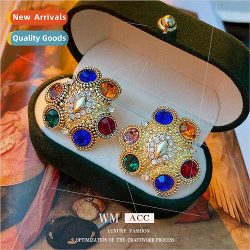 Earrings silver pin studs wh diamonds round earrings metal