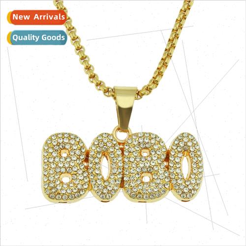 Creative personalized diamond letters hip-hop pendant neckla