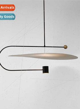 Modern minimalist art dining room office area chandelier cre